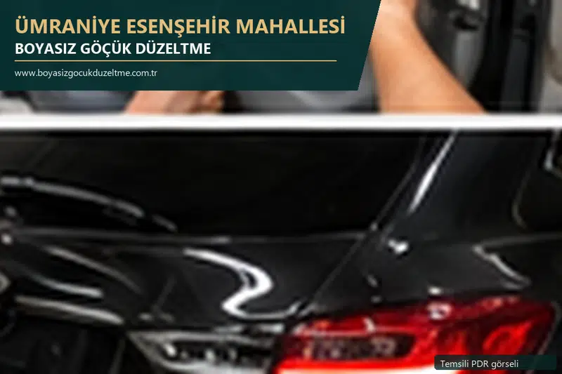Ümraniye Esenşehir Mahallesi sabit nokta ve mobil PDR randevusunu anlatan temsili otomobil hizmeti görseli