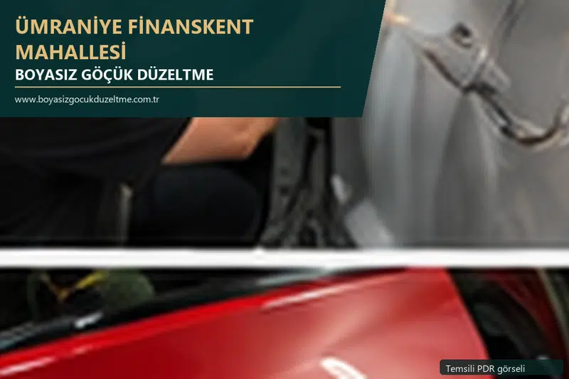 Ümraniye Finanskent Mahallesi sabit nokta ve mobil PDR randevusunu anlatan temsili otomobil hizmeti görseli