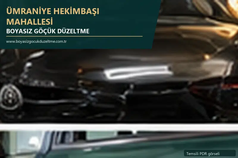 Ümraniye Hekimbaşı Mahallesi sabit nokta ve mobil PDR randevusunu anlatan temsili otomobil hizmeti görseli