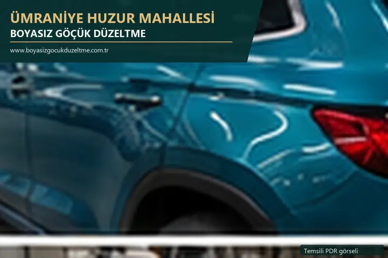 Ümraniye Huzur Mahallesi sabit nokta ve mobil PDR randevusunu anlatan temsili otomobil hizmeti görseli