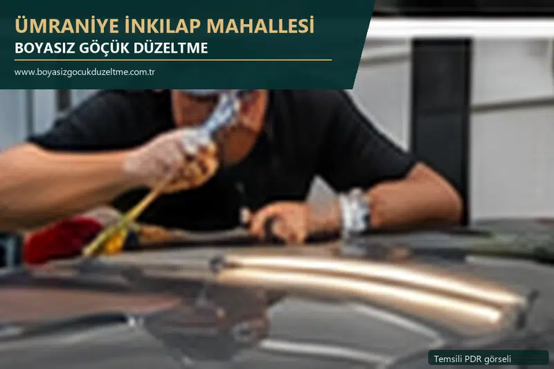 Ümraniye İnkılap Mahallesi sabit nokta ve mobil PDR randevusunu anlatan temsili otomobil hizmeti görseli