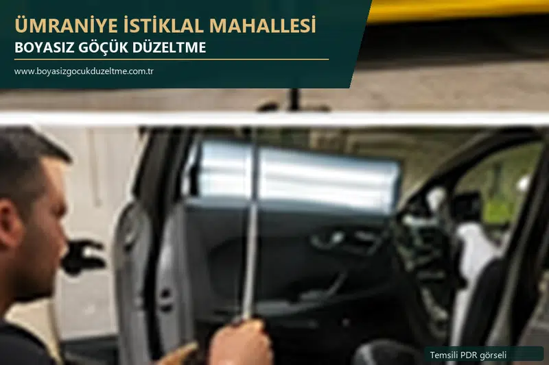 Ümraniye İstiklal Mahallesi sabit nokta ve mobil PDR randevusunu anlatan temsili otomobil hizmeti görseli