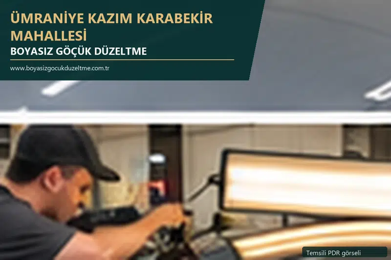 Ümraniye Kazım Karabekir Mahallesi sabit nokta ve mobil PDR randevusunu anlatan temsili otomobil hizmeti görseli