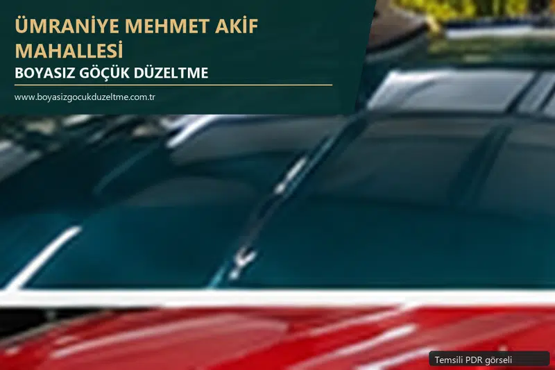 Ümraniye Mehmet Akif Mahallesi sabit nokta ve mobil PDR randevusunu anlatan temsili otomobil hizmeti görseli