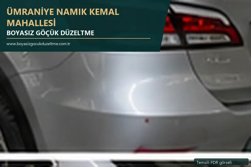 Ümraniye Namık Kemal Mahallesi sabit nokta ve mobil PDR randevusunu anlatan temsili otomobil hizmeti görseli