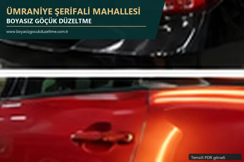 Ümraniye Şerifali Mahallesi sabit nokta ve mobil PDR randevusunu anlatan temsili otomobil hizmeti görseli