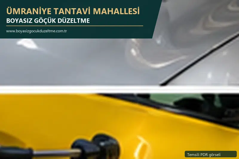 Ümraniye Tantavi Mahallesi sabit nokta ve mobil PDR randevusunu anlatan temsili otomobil hizmeti görseli