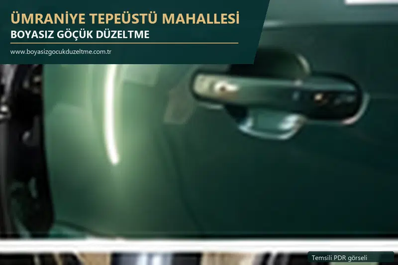 Ümraniye Tepeüstü Mahallesi sabit nokta ve mobil PDR randevusunu anlatan temsili otomobil hizmeti görseli