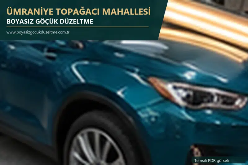 Ümraniye Topağacı Mahallesi sabit nokta ve mobil PDR randevusunu anlatan temsili otomobil hizmeti görseli