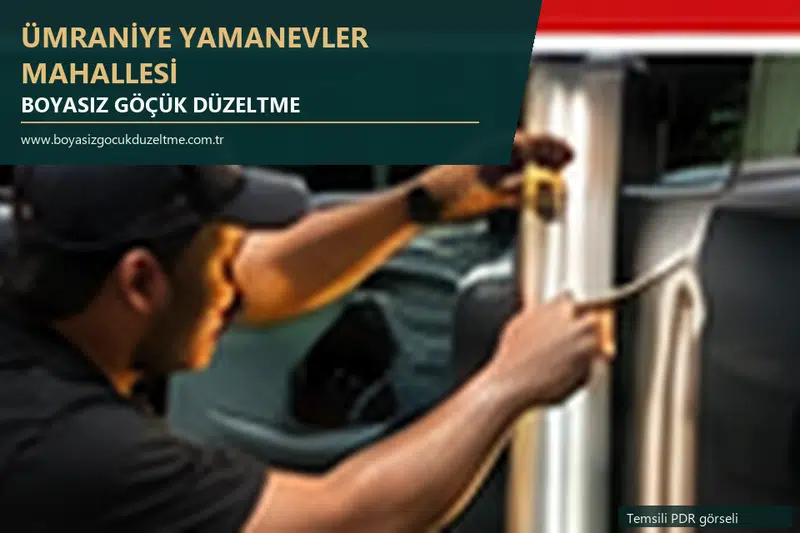 Ümraniye Yamanevler Mahallesi sabit nokta ve mobil PDR randevusunu anlatan temsili otomobil hizmeti görseli