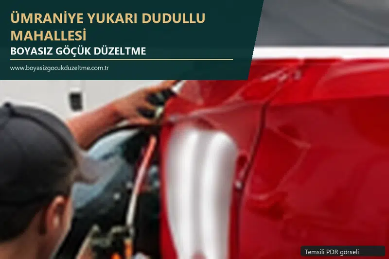 Ümraniye Yukarı Dudullu Mahallesi sabit nokta ve mobil PDR randevusunu anlatan temsili otomobil hizmeti görseli