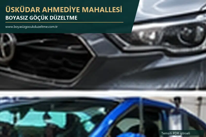 Üsküdar Ahmediye Mahallesi sabit nokta ve mobil PDR randevusunu anlatan temsili otomobil hizmeti görseli