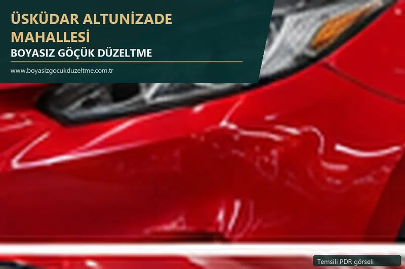 Üsküdar Altunizade Mahallesi sabit nokta ve mobil PDR randevusunu anlatan temsili otomobil hizmeti görseli
