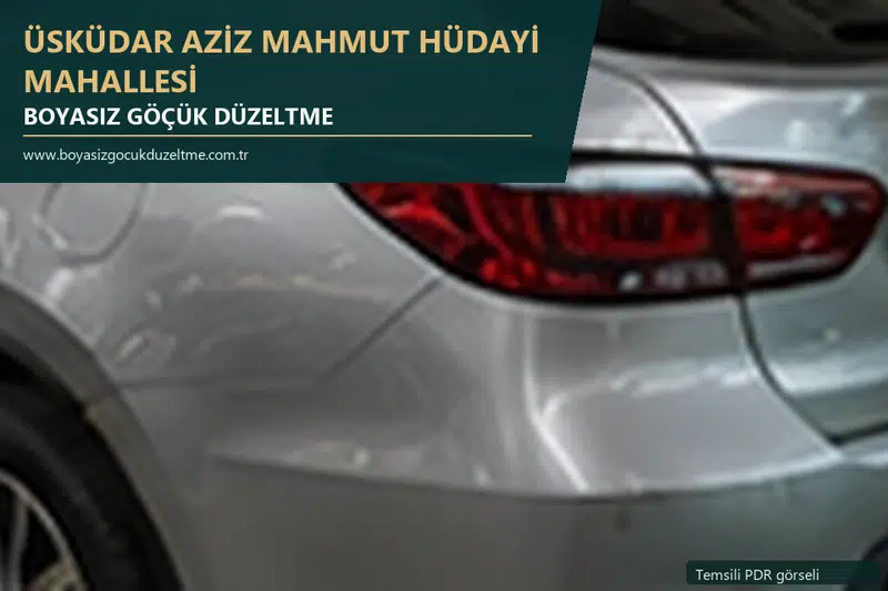 Üsküdar Aziz Mahmut Hüdayi Mahallesi sabit nokta ve mobil PDR randevusunu anlatan temsili otomobil hizmeti görseli