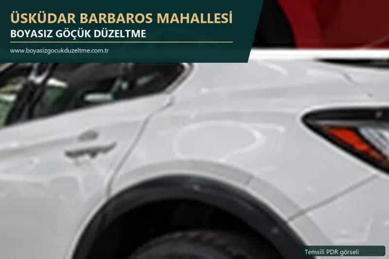 Üsküdar Barbaros Mahallesi sabit nokta ve mobil PDR randevusunu anlatan temsili otomobil hizmeti görseli