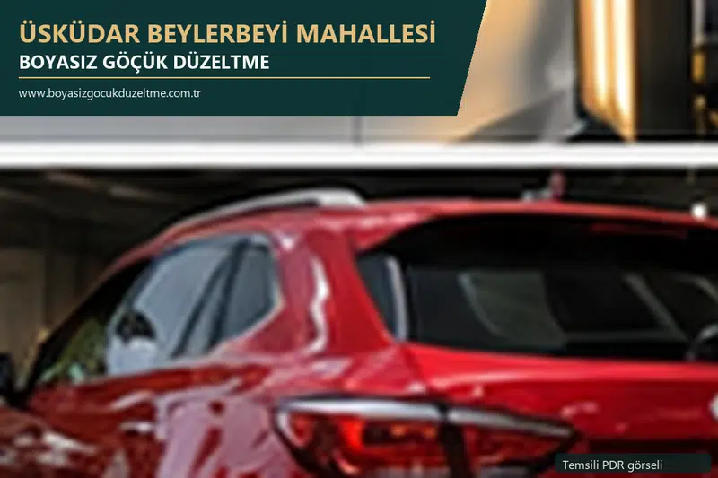Üsküdar Beylerbeyi Mahallesi sabit nokta ve mobil PDR randevusunu anlatan temsili otomobil hizmeti görseli