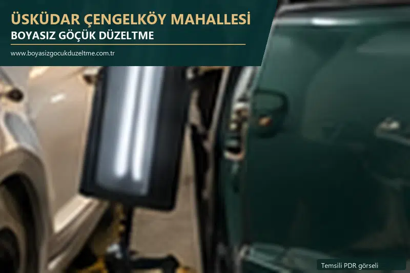 Üsküdar Çengelköy Mahallesi sabit nokta ve mobil PDR randevusunu anlatan temsili otomobil hizmeti görseli