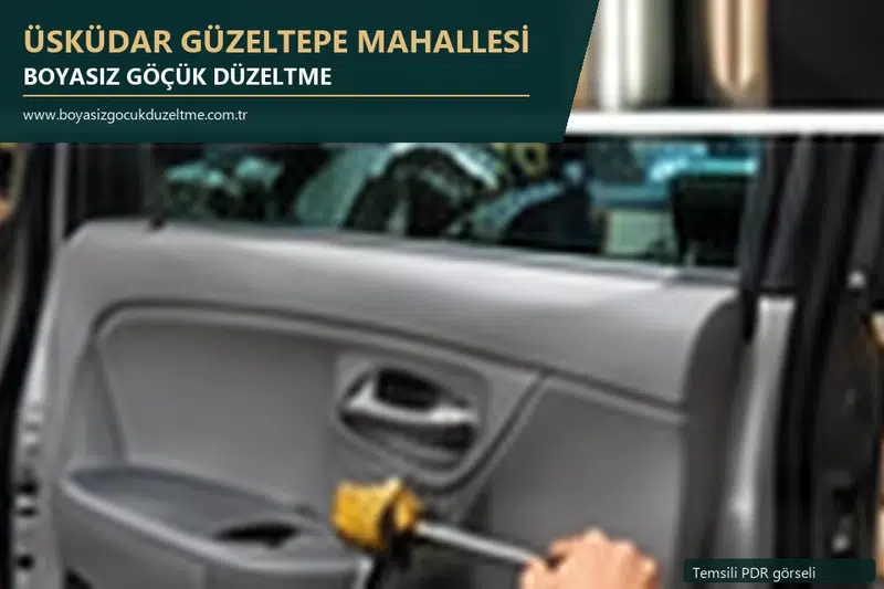 Üsküdar Güzeltepe Mahallesi sabit nokta ve mobil PDR randevusunu anlatan temsili otomobil hizmeti görseli