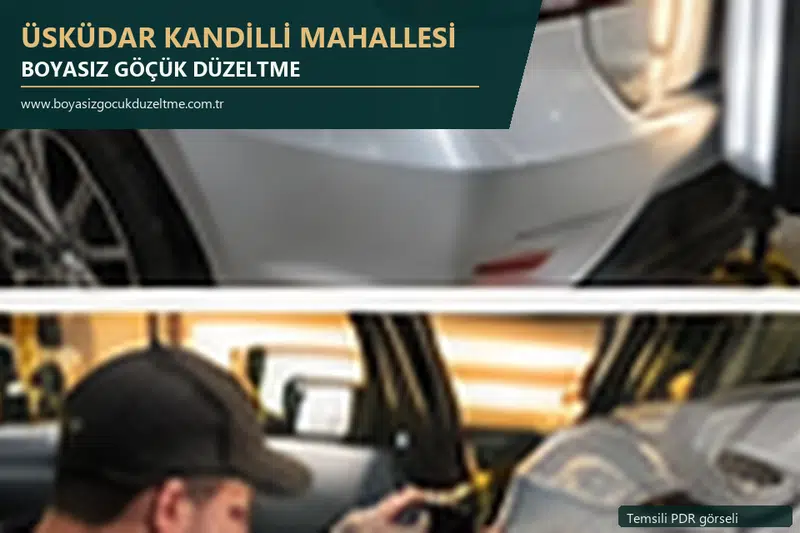 Üsküdar Kandilli Mahallesi sabit nokta ve mobil PDR randevusunu anlatan temsili otomobil hizmeti görseli