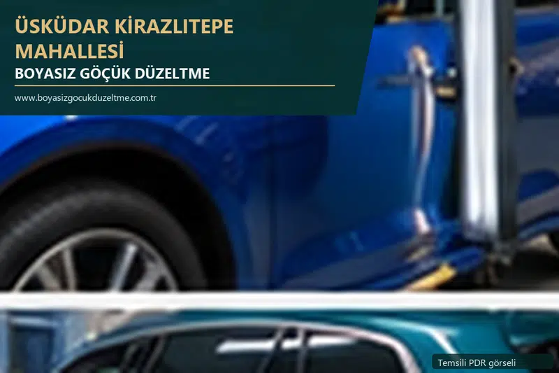 Üsküdar Kirazlıtepe Mahallesi sabit nokta ve mobil PDR randevusunu anlatan temsili otomobil hizmeti görseli