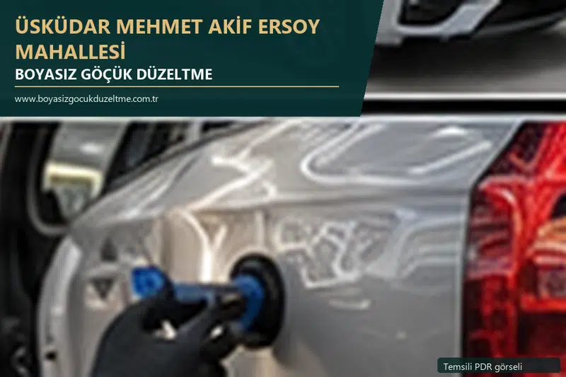 Üsküdar Mehmet Akif Ersoy Mahallesi sabit nokta ve mobil PDR randevusunu anlatan temsili otomobil hizmeti görseli