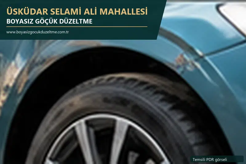 Üsküdar Selami Ali Mahallesi sabit nokta ve mobil PDR randevusunu anlatan temsili otomobil hizmeti görseli