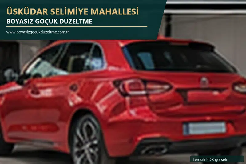 Üsküdar Selimiye Mahallesi hizmet rehberi için modern otomobil ve boyasız göçük incelemesini anlatan temsili görsel