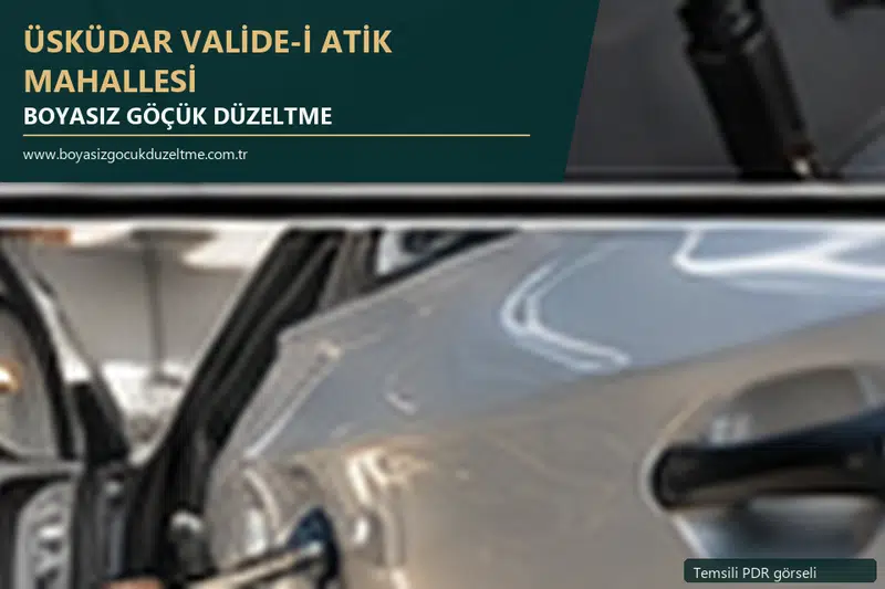 Üsküdar Valide-İ Atik Mahallesi sabit nokta ve mobil PDR randevusunu anlatan temsili otomobil hizmeti görseli