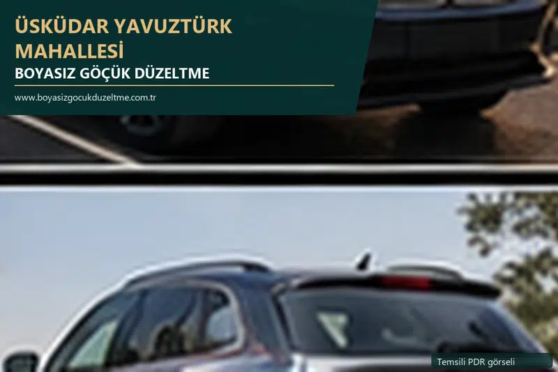 Üsküdar Yavuztürk Mahallesi sabit nokta ve mobil PDR randevusunu anlatan temsili otomobil hizmeti görseli